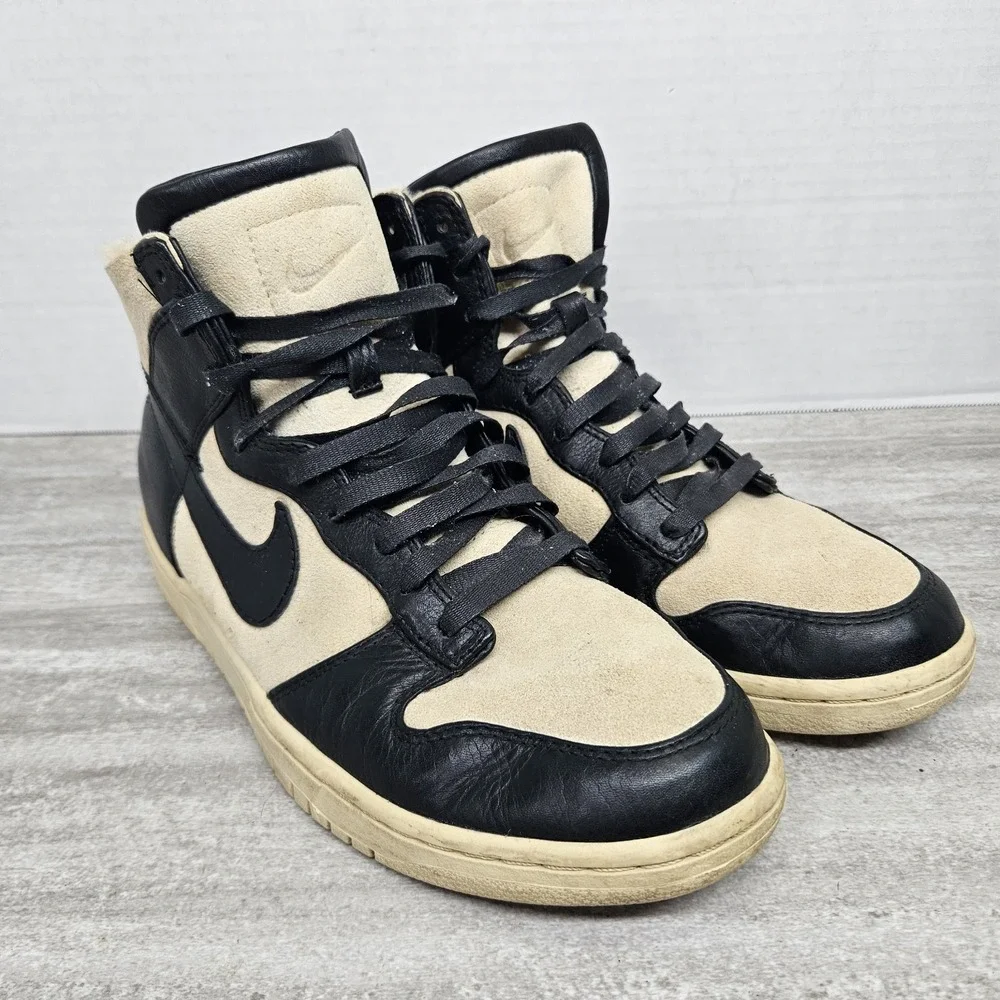 Nike Dunk High‎ Lux SP Sherpa Sneaker Shoes US 9 744301-002 Black Beige